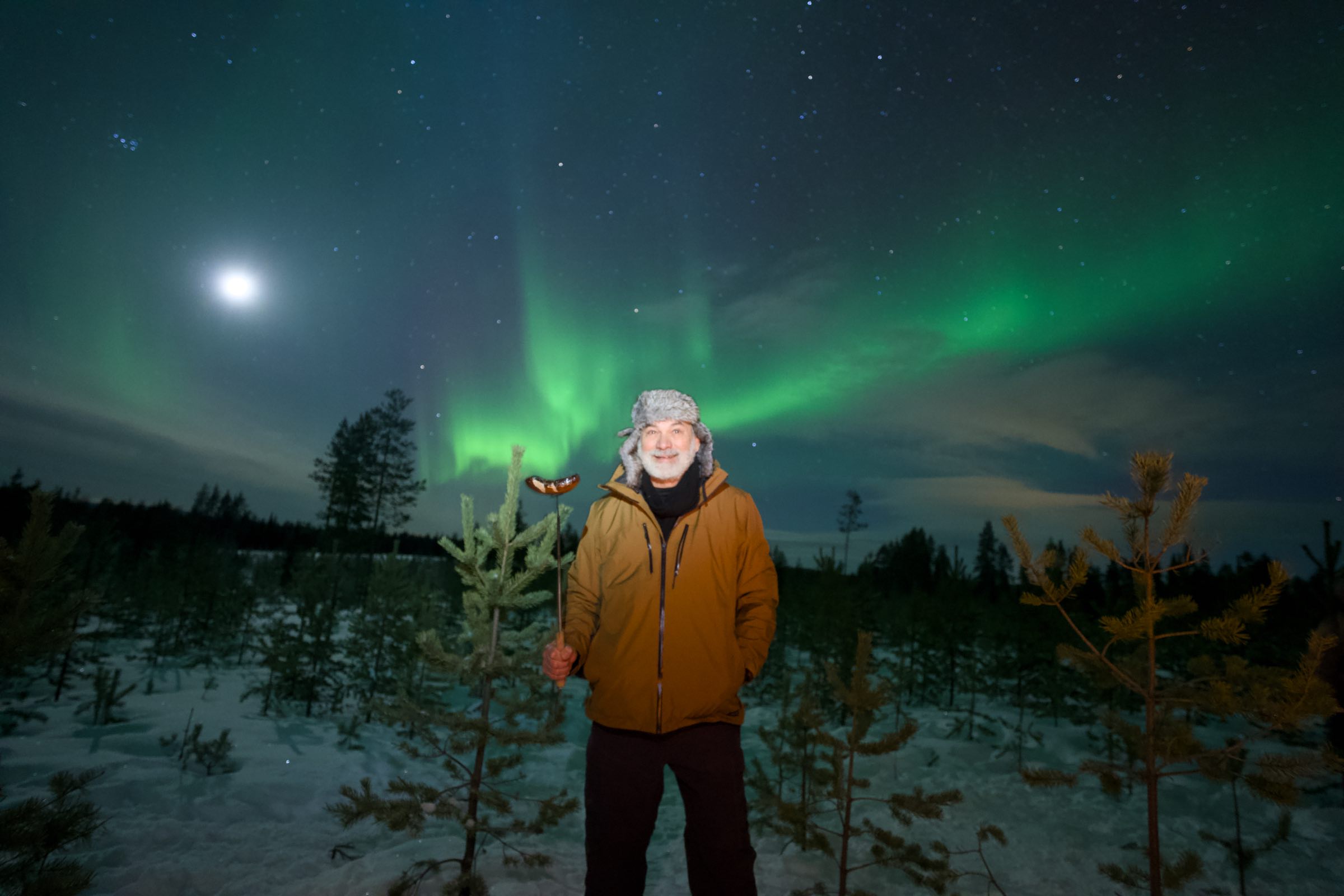 Sausages under the lights, Rovaniemi, Finland
